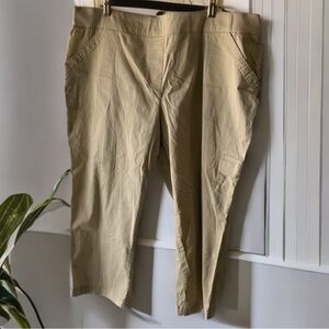 Kim Rogers’ comfort waist Capri sits at waist stretch fabric size 18W